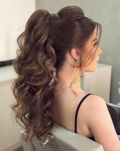 Sanggul Modern, Cute Prom Hairstyles, Gorgeous Braids, Pageant Hair, High Ponytail Hairstyles, Hair Upstyles, Elegant Wedding Hair, Quince Hairstyles, Long Hair Wedding Styles