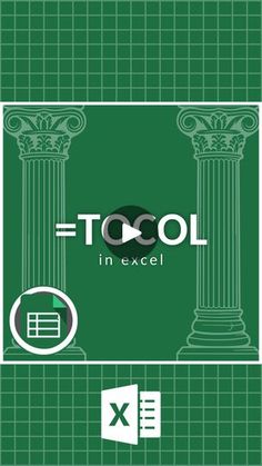 an image of a green background with columns and the word tool in excel on it