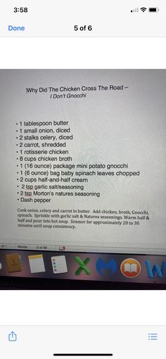 an image of a computer screen with the instructions for how to use chicken on it