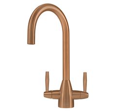 the copper faucet is shown on a white background