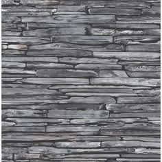 a stone wall that has been made out of wood