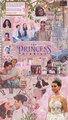 the princess and the frog movie poster with collages on it's sides