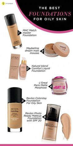 Foundations For Oily Skin, Skin Care Procedures, Best Foundation For Oily Skin, Applying Foundation, Lotion For Oily Skin, Best Foundations, Foundation With Spf