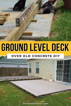 the ground level deck over old concrete diy