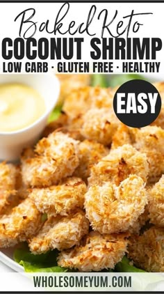 Baked Keto Coconut Shrimp Recipe Coconut Shrimp Recipe, Baked Coconut Shrimp, Baked Coconut, Coconut Shrimp Recipes