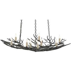 Rustic Bronze Rainforest Bronze Small Chandelier Chandeliers LOOMLAN By Currey & Co Modern Rustic Chandelier, Branch Chandelier, Candelabra Chandeliers, Small Chandelier, Bronze Chandelier, The Rainforest, Rustic Chandelier, Chandelier Design, Linear Chandelier