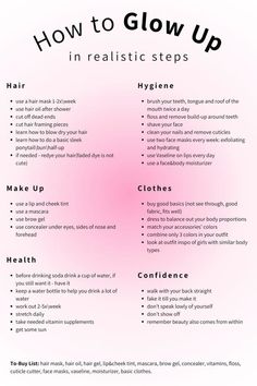 how to glow up Basic Skin Care Routine, Self Care Bullet Journal, Self Confidence Tips, روتين العناية بالبشرة, Confidence Tips, Glow Up Tips, Girl Tips, Self Care Activities, Quick Workout