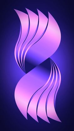 the letter s is made up of wavy lines on a dark background with purple hues