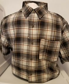 NEW Redhead Men's Plaid Short Sleeve Button Up Shirt  Size Medium NEW - ITEM DOES NOT HAVE ORIGINAL TAGS - ONLY GENERIC STORE TAGS ATTACHED, BUT ITEM IS NEW AND HAS NEVER BEEN WORN listing 829 Feel free to contact me with any questions  RETURN POLICY: In following the guidelines from EBAY, if you need to return an item, it must be returned in the same condition in which it was received and it must include all tags (if item was new). If the returned item does not have original tags (if item was n Retro Cotton Flannel Shirt With Button Closure, Cotton Flannel Shirt With Button Closure For Casual Gatherings, Casual Cotton Flannel Shirt With Button Closure, Plaid Cotton Shirt With Button Closure, Casual Brown Camp Shirt With Button Closure, Casual Cotton Short Sleeve Shirt With Button Closure, Casual Cotton Camp Shirt With Button Closure, Casual Brown Button-up Camp Shirt, Cotton Flannel Shirt With Button Closure For Summer