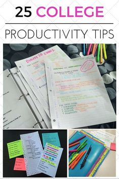 the cover of 25 college productivity tips