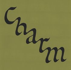 an old poster with the word caarn written in cursive black ink