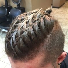 Short Braids For Men, Braids For Men, Braid Styles For Men, Undercut Pompadour, Disconnected Undercut, High Fade