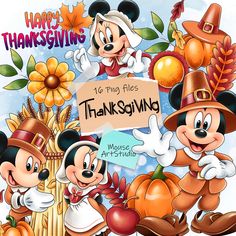 Happy Thanksgiving Disney, Disney Happy Thanksgiving, Thanksgiving Sayings, Mickey Und Minnie, Art Examples, Clydesdale Horses, Edible Paper, Planner Supplies