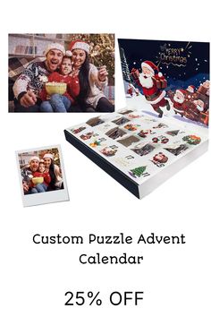 Photo Puzzle Advent Calendar Photo Advent Calendar, Christmas Countdown For Kids, Unique Advent Calendar, Make Christmas Magical, Countdown For Kids, Puzzle Gifts, Count Down To Christmas, Christmas Jigsaw Puzzles, Puzzle For Kids