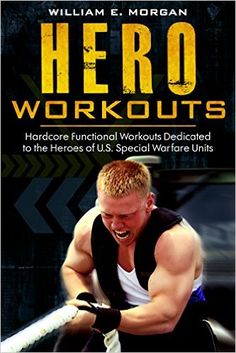 the book cover for hero workouts, featuring a man in black vest and white tank top