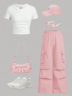 Adrette Outfits, Look Rose, Cute Dress Outfits, Casual Preppy Outfits, Shein Outfits, Trendy Outfits For Teens, Cute Preppy Outfits, Easy Trendy Outfits, Simple Trendy Outfits