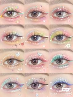 #douyin #makeup #eyeshadow #prettyeyes #douyininspo #makeupinspo #beautytips Douyin Colorful Makeup, Eye Makeup Art Aesthetic, Douyin Makeup Eyeshadow, Colourful Eye Makeup, Colour Eyeshadow, Makeup Douyin, 귀여운 음식 그림, Douyin Makeup