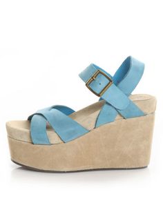 shoe Blue Wedge Sandals, Blue Wedges, Comfortable Wedges, Turquoise Leather, Womens Sandals Wedges, Heels Sandals, Womens Wedges, Wedge Boots, Shoe Lover