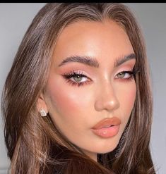 Prom Mackup Look, Simple Fancy Makeup, Neutral Pink Makeup Looks, Mackup Ideas, Ball Makeup, Wedding Eye Makeup, Formal Makeup