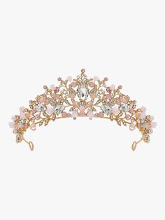 ♕ Add a magical touch to your big day by wearing this sparkling tiara. You are looking at the sensational and unique rhinestone tiara Crowns And Tiaras, Crystal Crowns, Wedding Haircut, Women Birthday Party, Quinceanera Crown, Rose Gold Tiara, Tiaras Jewellery, Crown For Women, Bridal Headwear