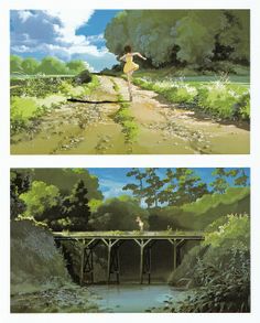 two different views of the same scene in anime