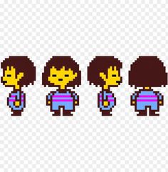 the simpsons characters in pixel art, with different hair styles and colors on their heads