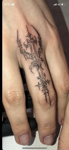 a person's hand with a tattoo on it