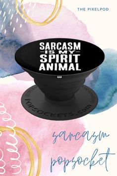 a poster with an animal on it and the words, sargasm spirit animal