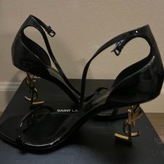 Worn A Few Times, Still In Good Condition. Ysl Black Heels, Ysl Opyum Heel Black, Yves Saint Laurent Shoes, Shoes Women Heels, Yves Saint Laurent, Shoes Heels, Saint Laurent, Women Shoes, Heels