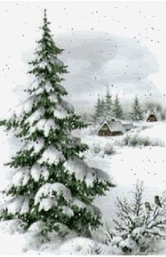 Dream Pictures, Winter Szenen, 카드 디자인, Watercolor Christmas Cards, Animated Christmas, Christmas Gif