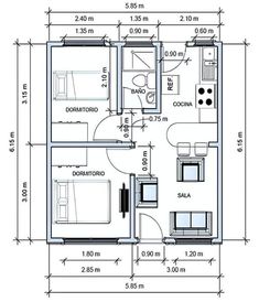 the floor plan for a two bedroom apartment with an attached kitchen and living room area