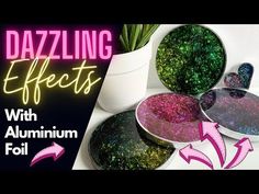 Dazzling Resin Coasters with Aluminium Foil - YouTube