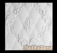 white wallpaper with an ornate design on it's face and the words molds zone