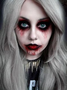 Nem Halloween Makeup, Carnaval Make-up, Vampire Makeup Halloween, Uhyggelig Halloween