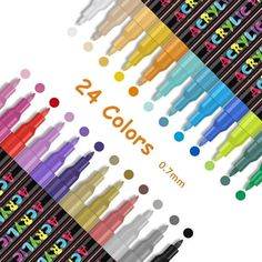 several different colored markers are shown with the numbers in each one's colors and sizes