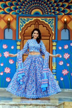 Traditional Hand Block Print Designer Lehenga Choli with Pure Cotton Dupatta Saree Fashion, Diwali Party, Diwali Special