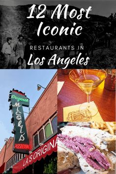 the cover of 12 most iconic restaurants in los angeles