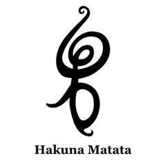 the logo for hakuna matata is shown in black on a white background