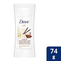 74 g Antiperspirant Deodorants & Antiperspirants Grocery Dove Vanilla Deodorant, Dove Cocoa Butter, Dove Vanilla, Dove Coconut, Cocoa Butter Scent, Vanilla Deodorant, Coconut Deodorant, Underarm Care, Deodorant For Women