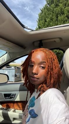 Copper Dyed Locs, Dark Ginger Hair Black Women Locs, Ginger Red Locs Black Women, Copper Hair Locs, Ginger Locks Black Women, Ginger Dyed Locs, Dark Ginger Locs Black Women, Dye Locs Ideas