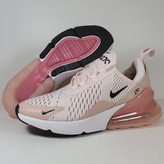 Up For Grabs Are The Nike Air Max 270 “Light Soft Pink” (Ah6789-604) Womens Size 5 Shoes B Grade Has B Stamp Inside But Shoes Look Flawless. Brand New Without Box And Never Worn. Thanks Pink Oxford Shoes, Black And White Sneakers, Nike Air Max 270, Air Max 270, Running Sneakers, Pink Black, Soft Pink, Air Max, Nike Air Max