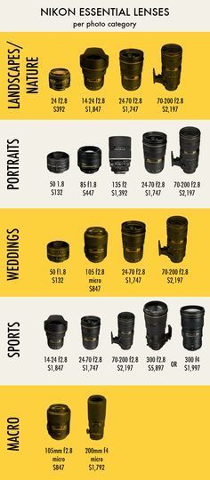 the different types of cameras are shown in this chart, which shows how they're used