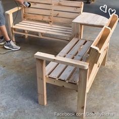 a man is sanding up some wood furniture