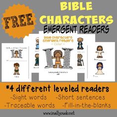 the bible characters emerge readers for children to use in their own language and writing skills