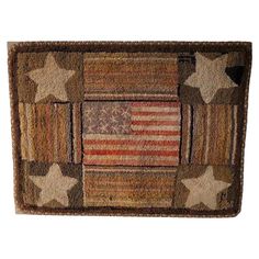 an american flag rug with stars on it