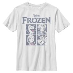 Never let it go, never let this Disney Frozen Character Squares Boys' Tee gooooo! Join all of your favorite characters like Elsa, Anna, Olaf, Sven, and Kristoff on the adventure of a lifetime with a fun Frozen 2 design! Size: large. Color: white. Gender: male. Age Group: kids. Pattern: Fictitious Character. Material: Cotton. Sven And Kristoff, Frozen Character, Elsa Anna Olaf, Frozen Kids, Frozen Characters, Boy Character, Elsa Anna, Frozen 2, Let It Go