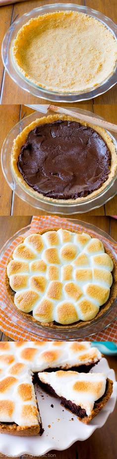 the pies are ready to be baked in the oven and put into the baking dish