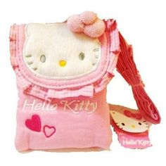 Pink Hello Kitty Bag with strap * official licensed imported item * Long shoulder strap * approx size 5.5" x 3.75" * Plush Hello Kitty Face with 3D Bow Size: one size.  Gender: female.  Age Group: adult. Messenger Bags For School, Hello Kitty School, Hello Kitty Face, Girls Messenger Bag, Hello Kitty Purse, Cat Cupcakes, Hello Kitty Cupcakes, Kitty Items, Cute School Stationary