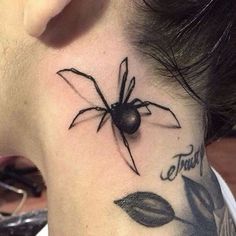 Spider Tattoo, Face Tattoo, Tattoos, Black