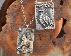 Bronc Buster and Barrle Racer Necklace | madcowco Barrel Racer